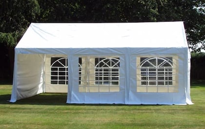 White, Luxury Style Marquee Tent - 6x6 Meters