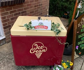 Ice Cream Serving In Style From Our Original Vintage Cart