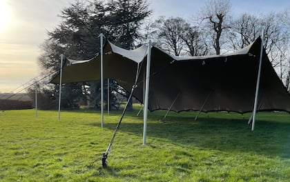 10.5m x 7.5m Bedouin Stlyle Stretch Tent in Chino
