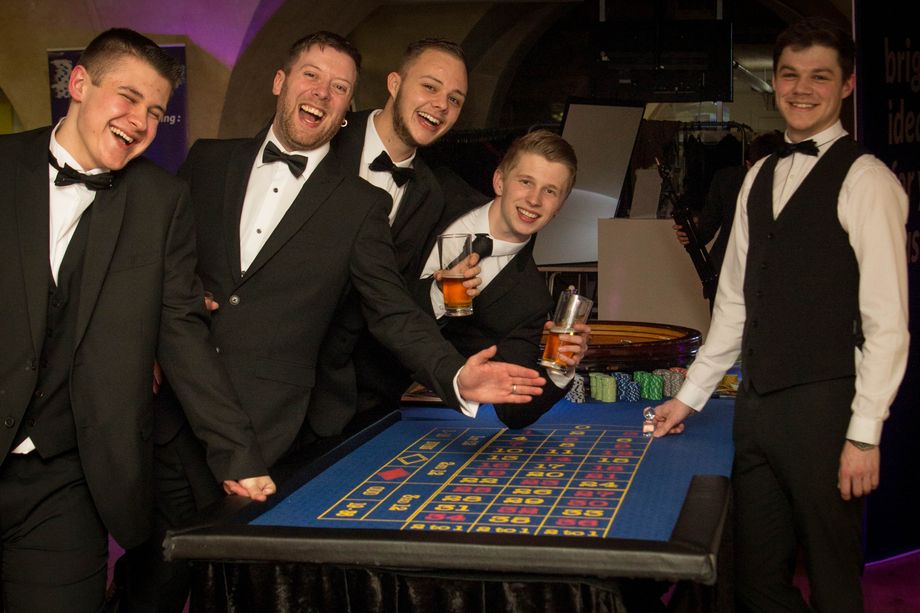 Blackjack Table Casino & Croupier add a Touch of Class & Excitement. 
