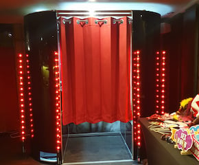 Enclosed Photobooth with Fun Props & Bespoke Photo Templates