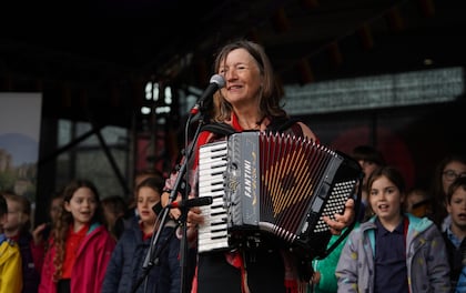 Martina Plays a Variety of Styles on the Accordion