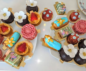 High-End Afternoon Tea with Gourmet Miniature Desserts
