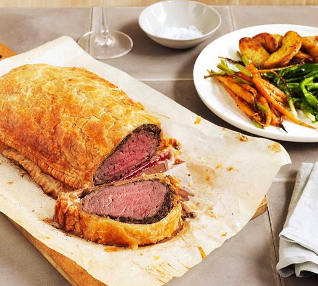 British Menu with Beef Wellington Made with Aberdeen Angus Fillet
