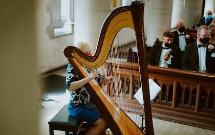 Welsh Harpist Joy Cornock Creates Perfect Romantic Atmosphere