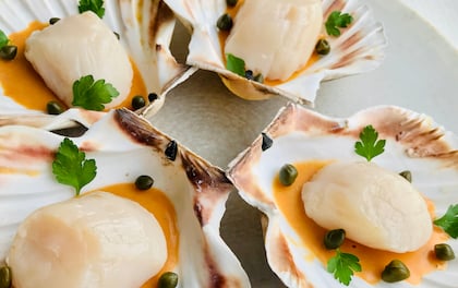 Beautifully Crafted 9-Course Dining Experience with Scallops
