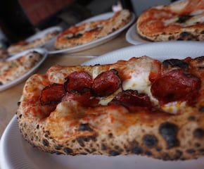 Neapolitan Pizza Served From A Vintage Van