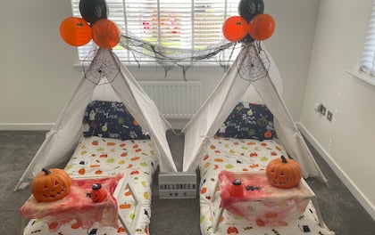 Teepee Sleepover Party For Kids With Spooky Set Up