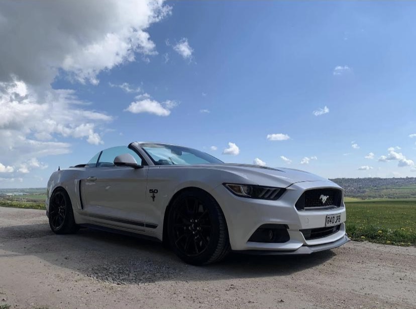 Arrive in Style in White Convertible Mustang GT