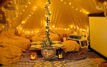 4m or 5m Bell Tent Glamping - You Choose A Theme We Offer
