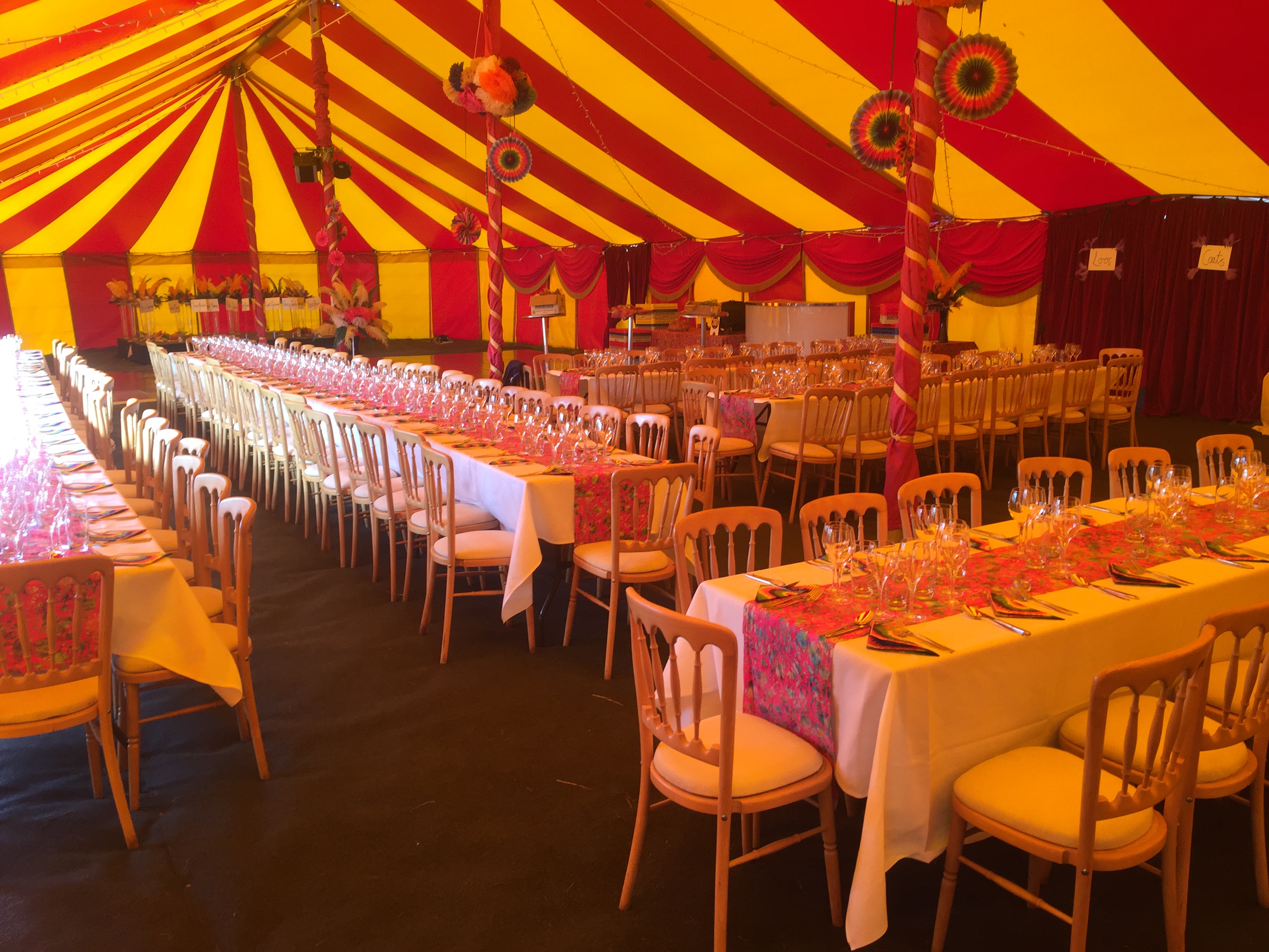 Red & Yellow Marquee for 400-500 Guests