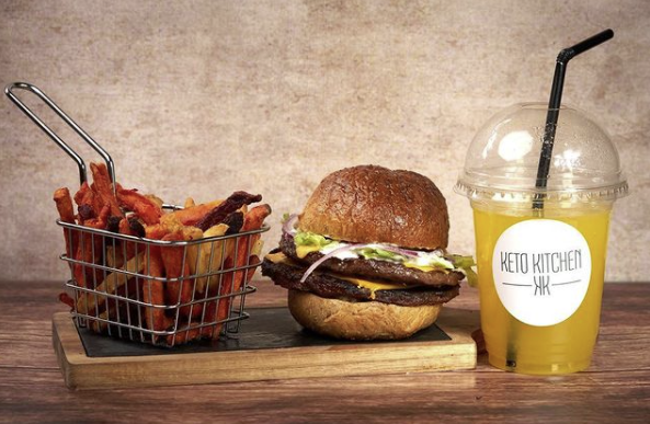 Sizzling rice box with flame grilled kebabs or mighty gourmet burger