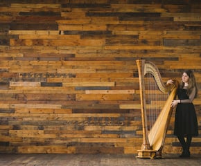 Alice Roberts Providing Beautiful Soulful Harp Music