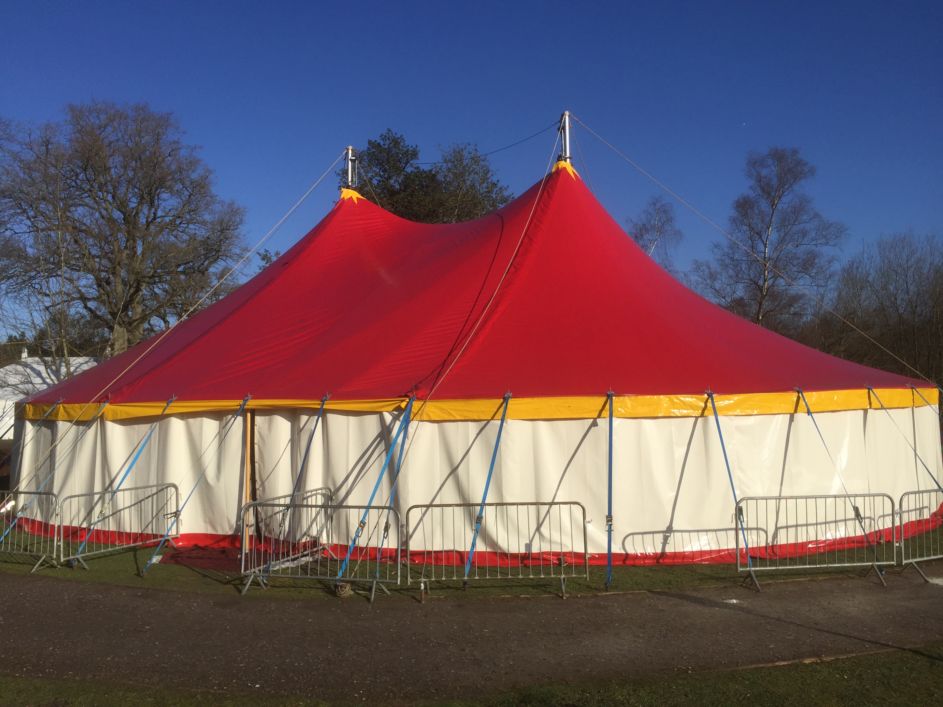 15x17m Big Top Hire for hire at events and festivals.
