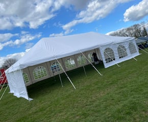 6m x 12m Traditional Pole Marquee for up to 60 Seated People