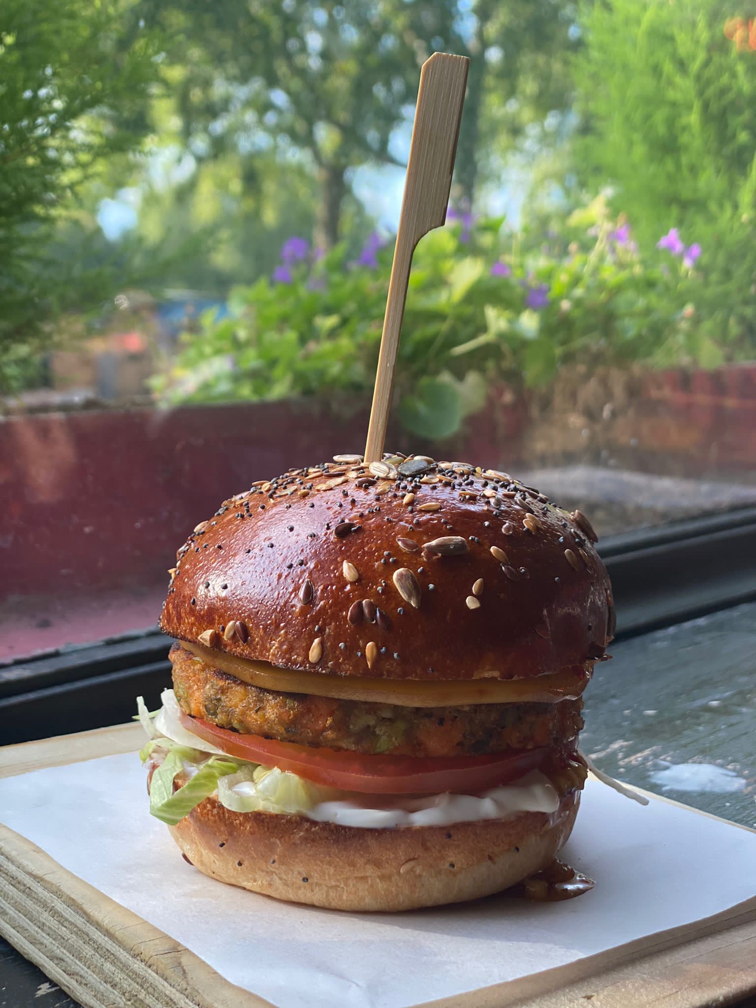 Gourmet Style Street Food Burgers With Unique Toppings