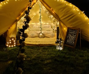 4m or 5m Bell Tent Glamping - You Choose A Theme We Offer