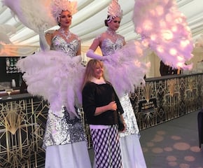 Elegant Glamorous Silver Stilt Walkers For The Perfect Wow Factor