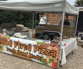 Handmade Woodfired Pizza, all hand made for event, fresh