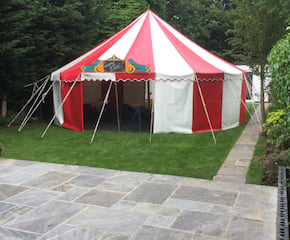 Colourful Baby Big Top Party Tent; Circus Theme Parties for all ages!