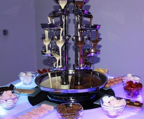 Double Cascading Choclate Fountain With 2 Flavours of Chocolate Flowing