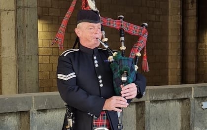 Pipe Major David McRobb Adding Celtic Spirit with His Performance