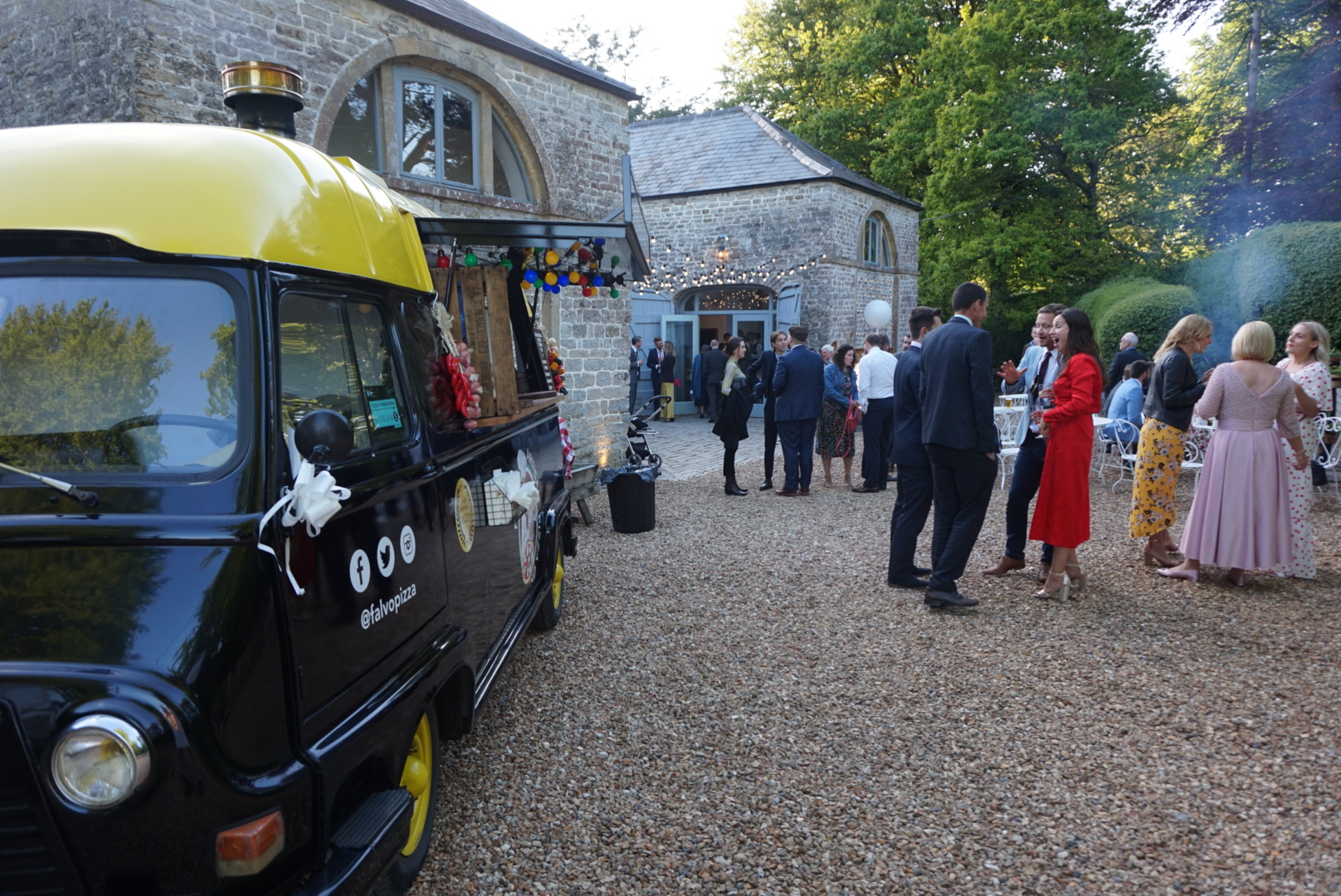 Neapolitan Pizza Served From A Vintage Van