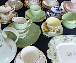 Handcrafted Afternoon Tea Served on Vintage & Antique China