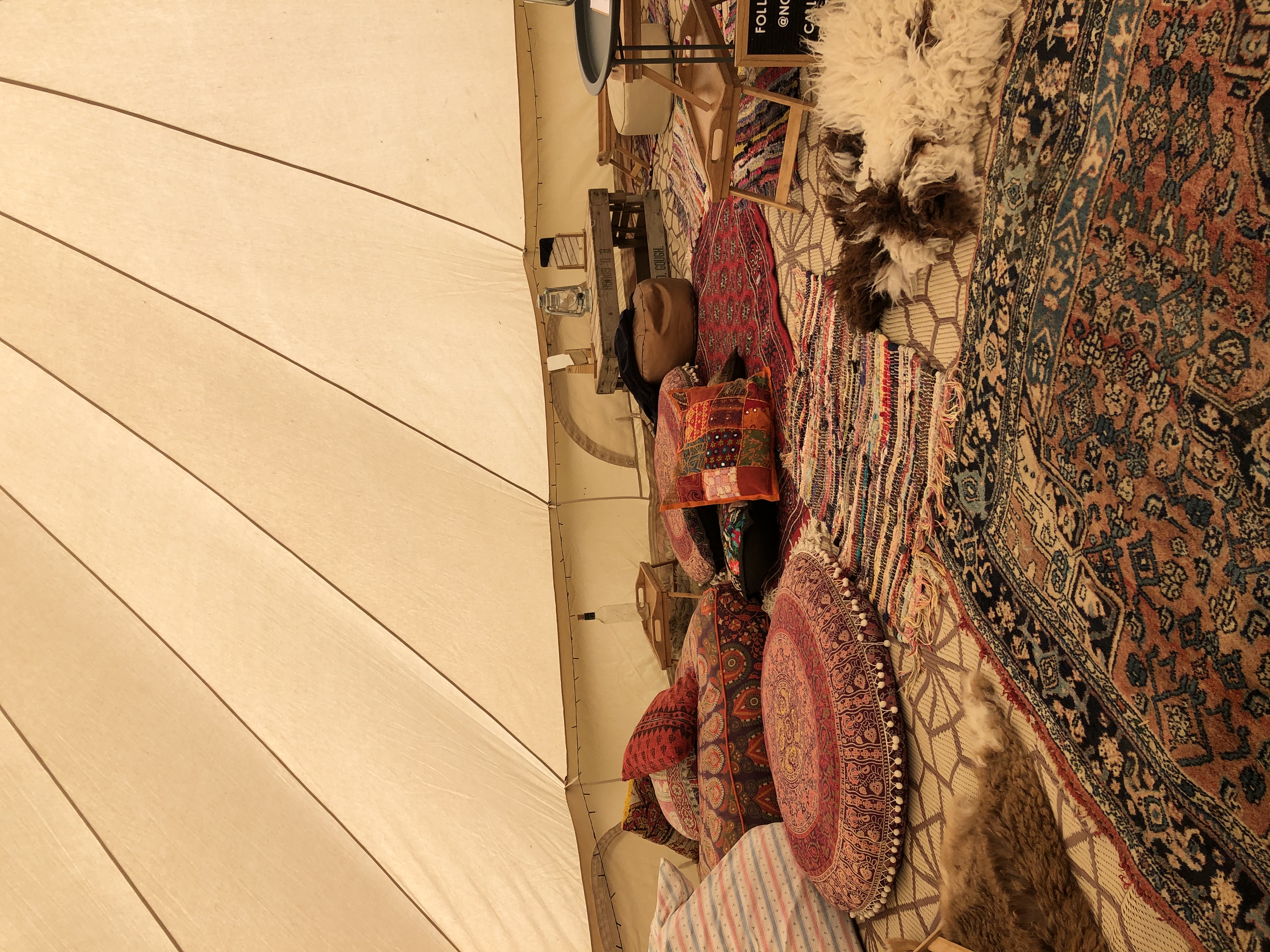 Chill-Out 5 Metre Tent with Indian-Inspired Decor