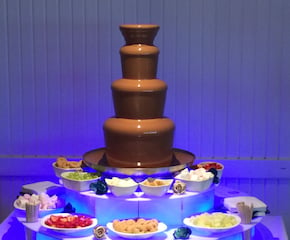 Unlimited Chocolate Fountain and Dips 🍫