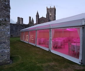9m x 12m To Seat Up To 60, fully fitted with catering tent