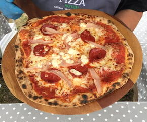 Delish Pizza Served From Our Artisan Wood-fired Oven
