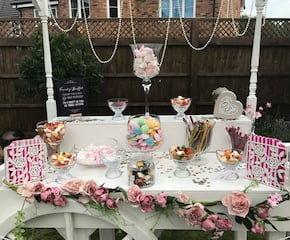 Beautiful, Bespoke Candy Cart Decorated For Your Event