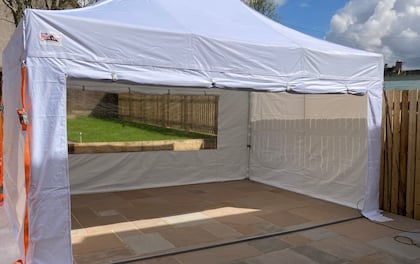 Party Gazebo In White For Outdoor Events - 4 x 6 Meters