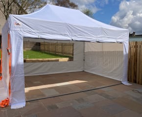White, Pagoda Style Marquee In 6 x 6 Meters