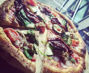 Handstreched Italian-Style Vegan Pizzas