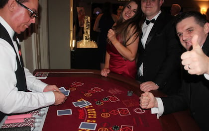 Full-Size Black Jack & Roulette Tables with Professional Croupiers