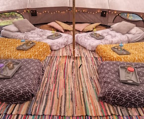 High Quality Glamping Bell Tent, Sleepovers, Movies, Gaming, Cocktails