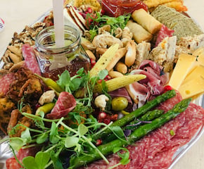 Beautifully Presented Grazing Board with Range of Mixed Charcuterie
