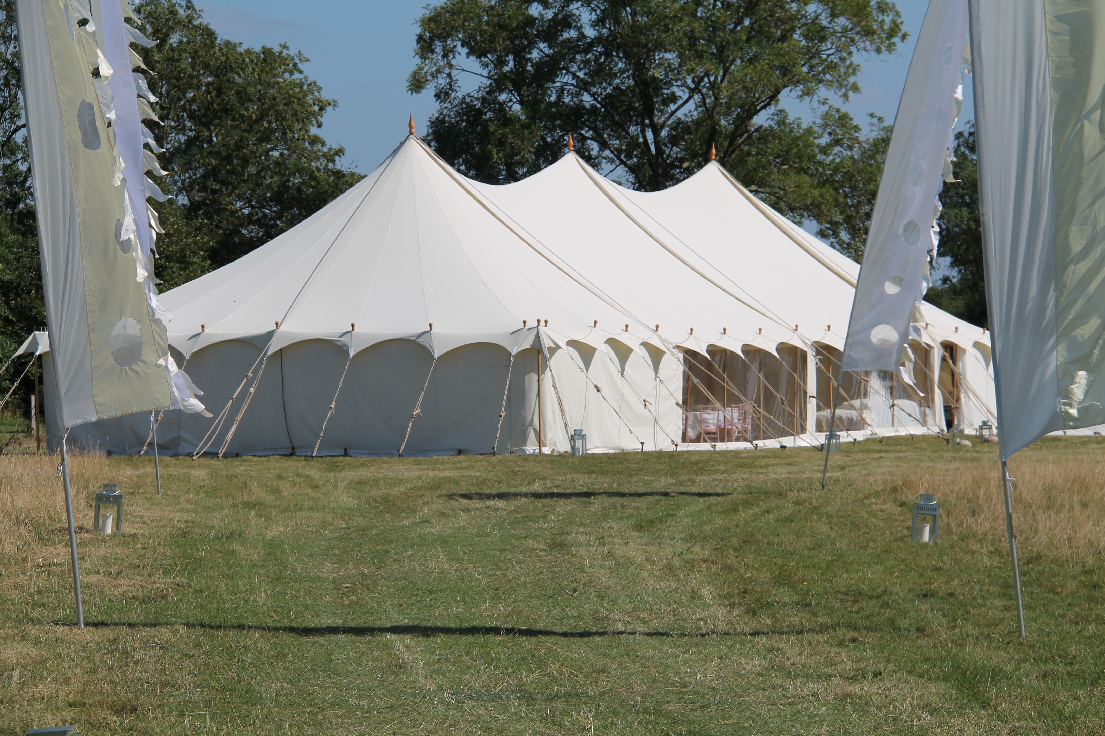 White Canvas Traditional Rustic Wedding Marquee Hire for 150 guests