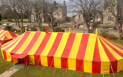 Red & Yellow Marquee for 300-400 Guests
