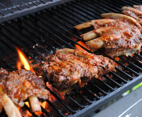 Traditionally British Style BBQ with Marinated Chicken & Burgers