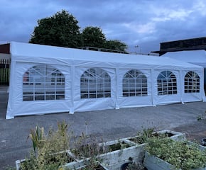 White 5m x 10m Marquee with Four Walls