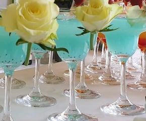 Elegantly Presented Virgin Cocktails Spread with Decor