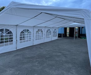 White 5m x 10m Marquee with Four Walls