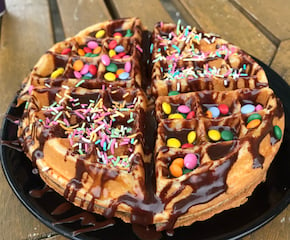 Deliciously Sweet Round Waffles