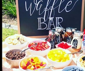 Delicious Waffle Bar with Sweet Toppings
