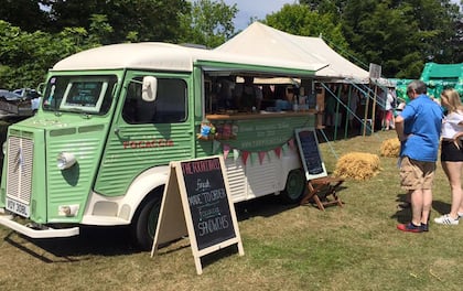 Toasted Focaccia Sandwiches Served by Vintage Food Van