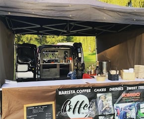 Barista Van Serving Freshly Made Coffee & Other Beverages