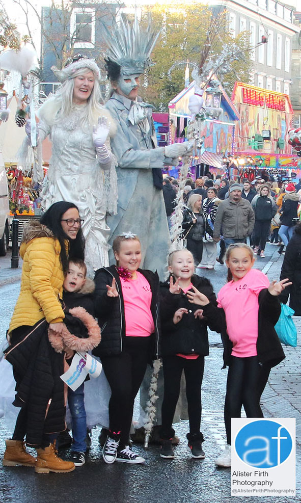 Jack Frost & Ice Queen Christmas Lights Stilt Walkers